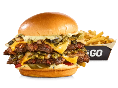 BACON-SMASHED HATCH CHILE BURGER